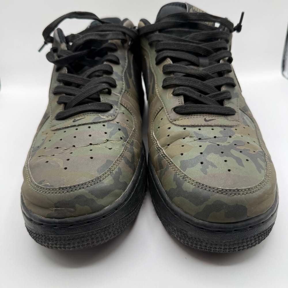 Nike Air Force 1 Low 07 LV8 Reflective Camo Mens 12 Olive Green 718152-203 - Picture 8 of 10